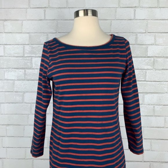 Joie Shift Dress Striped Knit Winberry Navy Blue Mini Stretch Preppy Nautical S - Picture 4 of 10